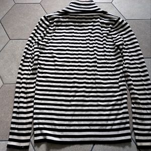 Andrew Marc striped turtle neck sweater